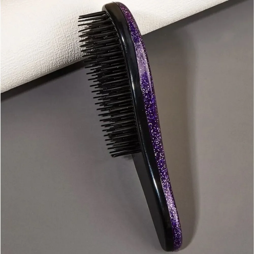 Glitter Handle Tangle Comb Shower HairBrush Detangler Salon Styling Tamer Tool